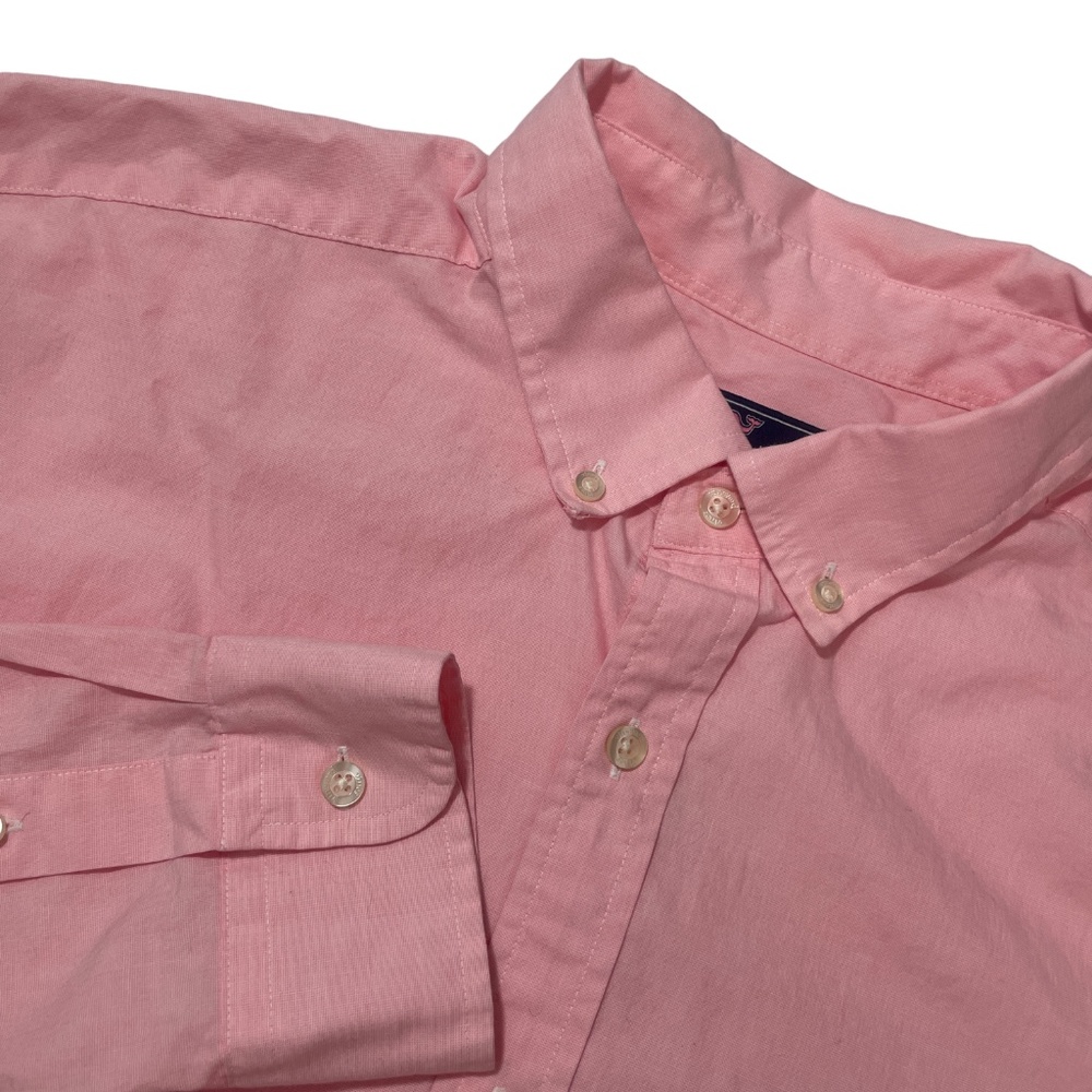 Vineyard Vines Large Pink 100% Cotton Long Sleeve Classic Fit Tucker Shirt